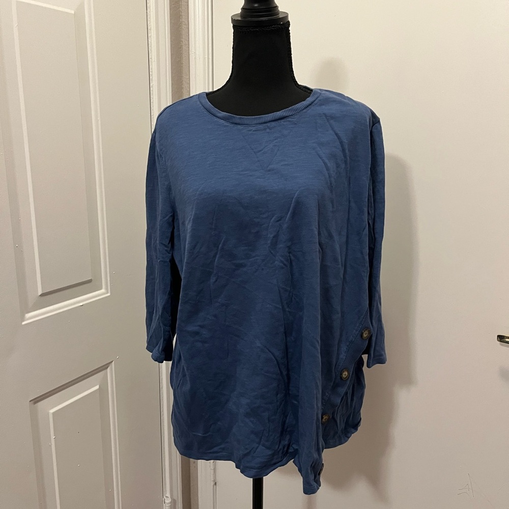 Chico's Classic Blue Long Sleeve Top